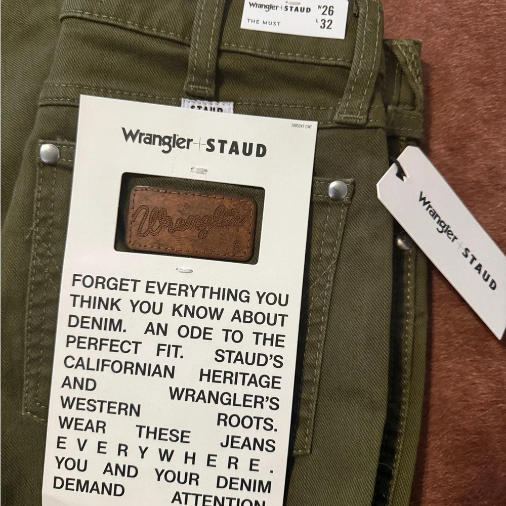 NWT green wranglers x straut jeans - Picture 3 of 5